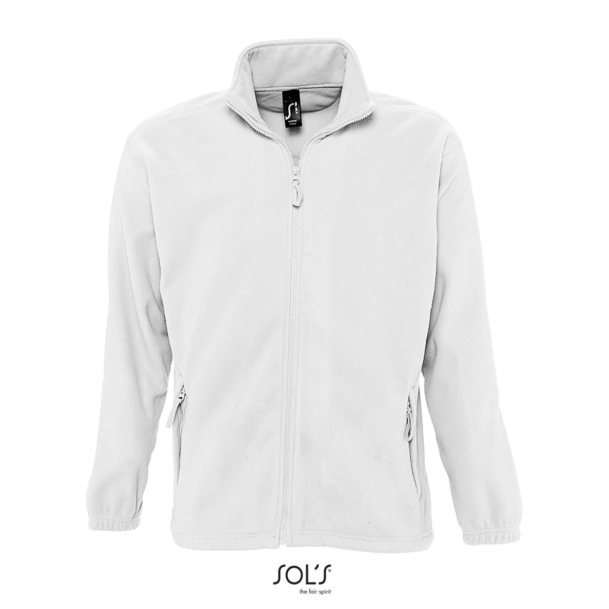 Fleece jack met rits North in wit