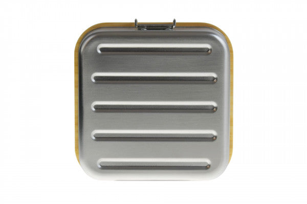 CP BA Q1 RVS sandwichbox met bamboe deksel – compact en duurzaam