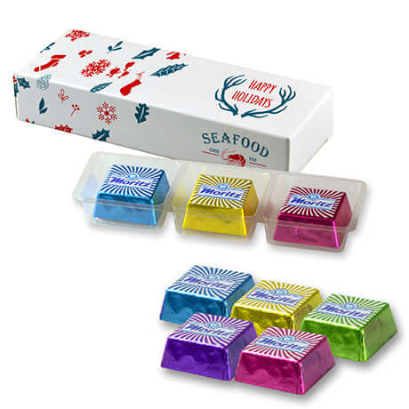 Schoko Eiskonfekt, ca. 33g, Faltschachtel bedrukken – promotionele snack