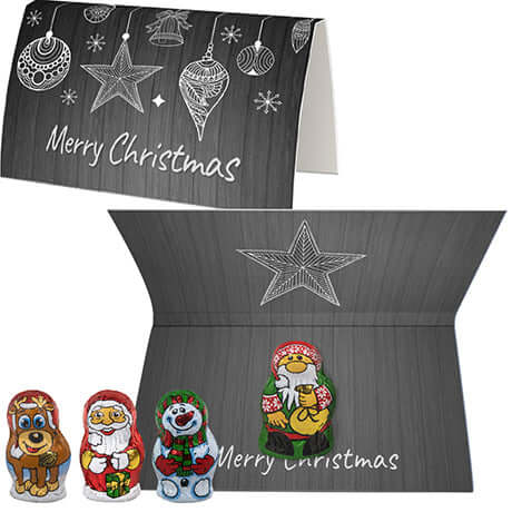 A6 kaart met chocolade kerstmix bedrukken