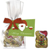 Schoko-Weihnachtsbärchen, ca. 35g, Express Flachbeutel mit Schleife mit Werbekarte bedrukken – promotionele snack