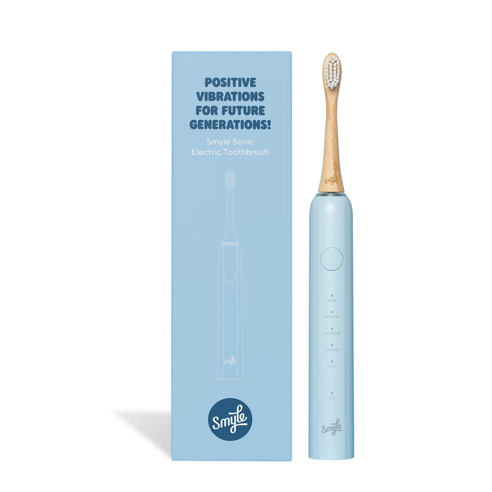 Smyle elektrische tandenborstel babyblauw met verpakking