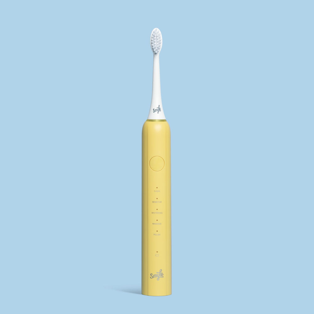 Smyle elektrische tandenborstel Mellow Yellow met witte opzetborstel
