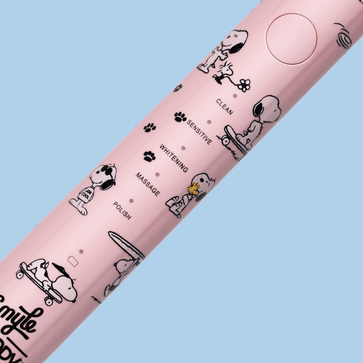 Close-up van de Smyle elektrische tandenborstel Snoopy
