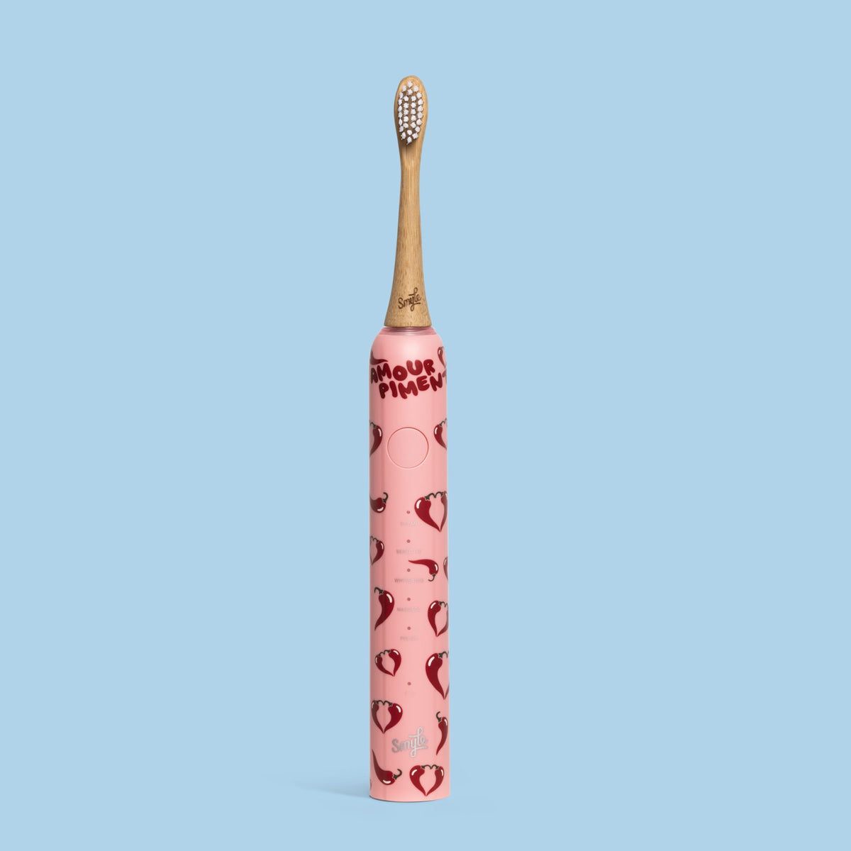 Smyle elektrische tandenborstel Spicy Hearts: roze met rode hartjes