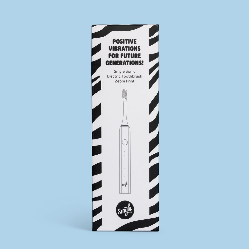 Verpakking van de Smyle elektrische tandenborstel Zebra