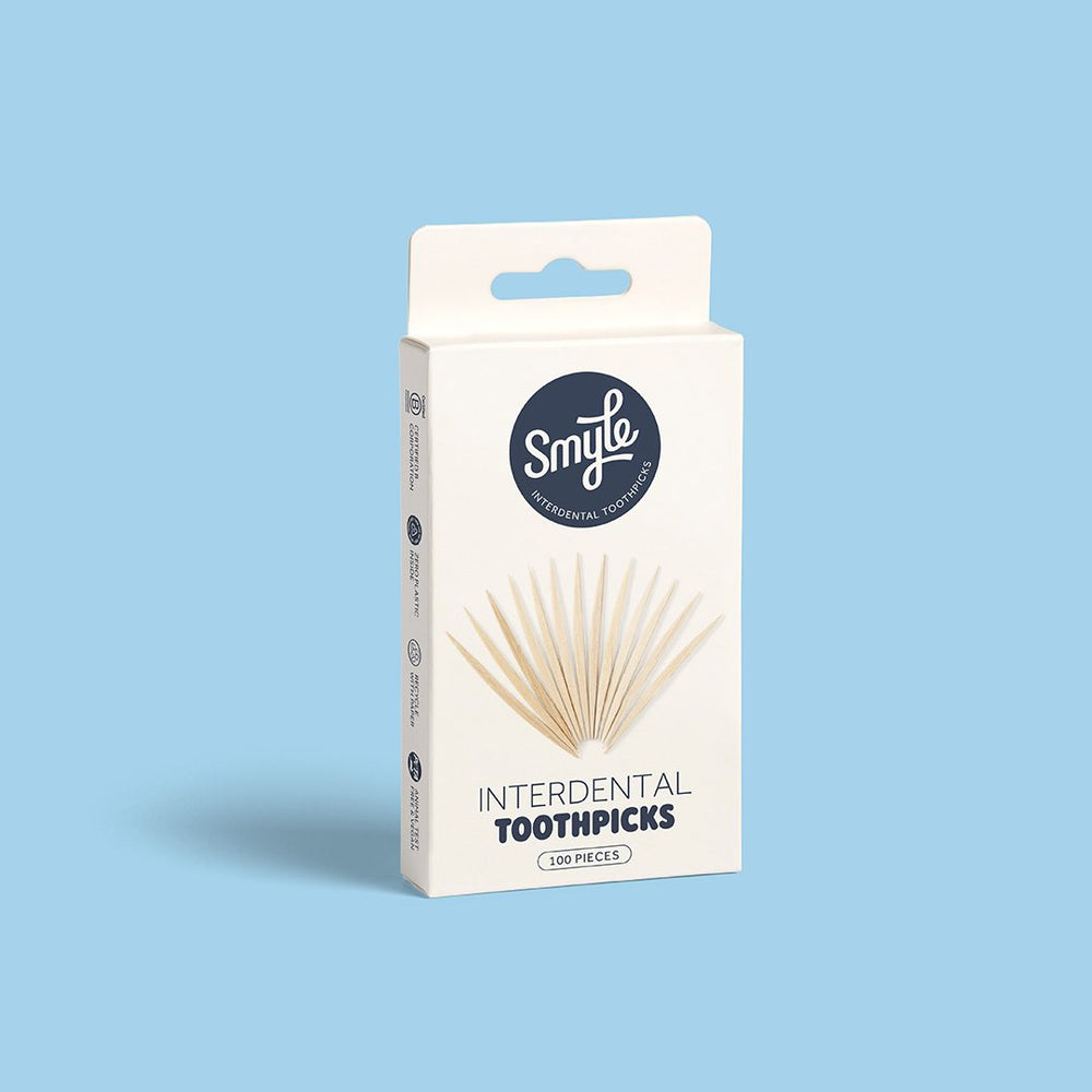 Smyle houten tandenstokers, 100 stuks in verpakking