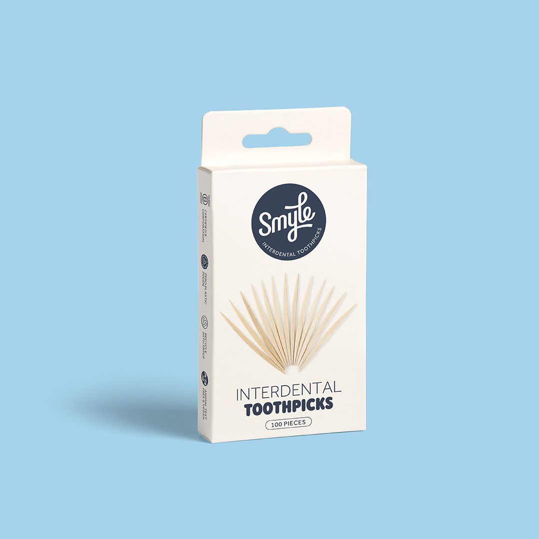 Smyle houten tandenstokers, 100 stuks in verpakking