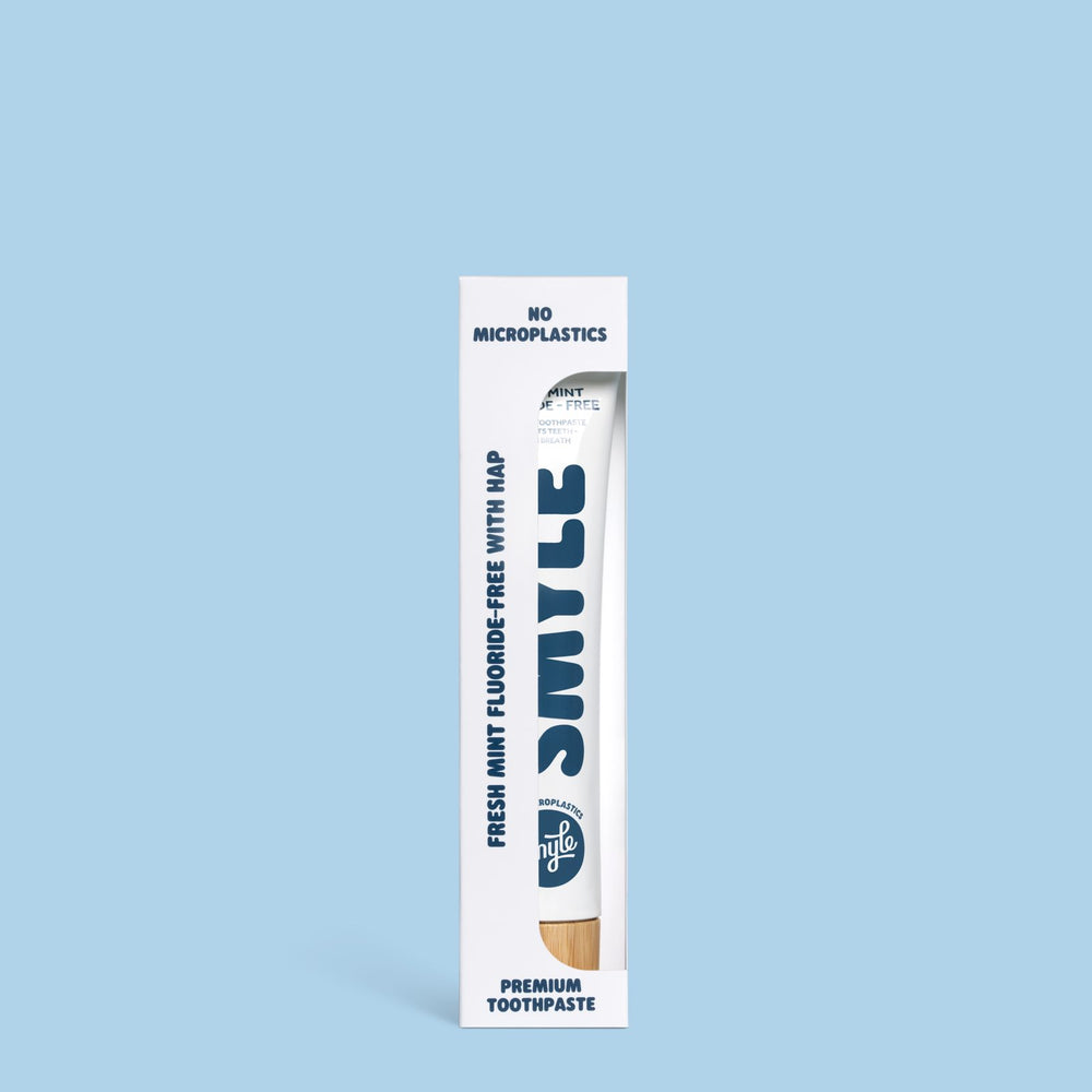 Smyle tandpasta fluoridevrij in verpakking