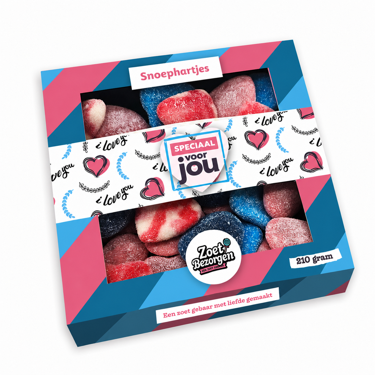 Snoeppakket "Speciaal voor jou" met hartjessnoep (210 gram)