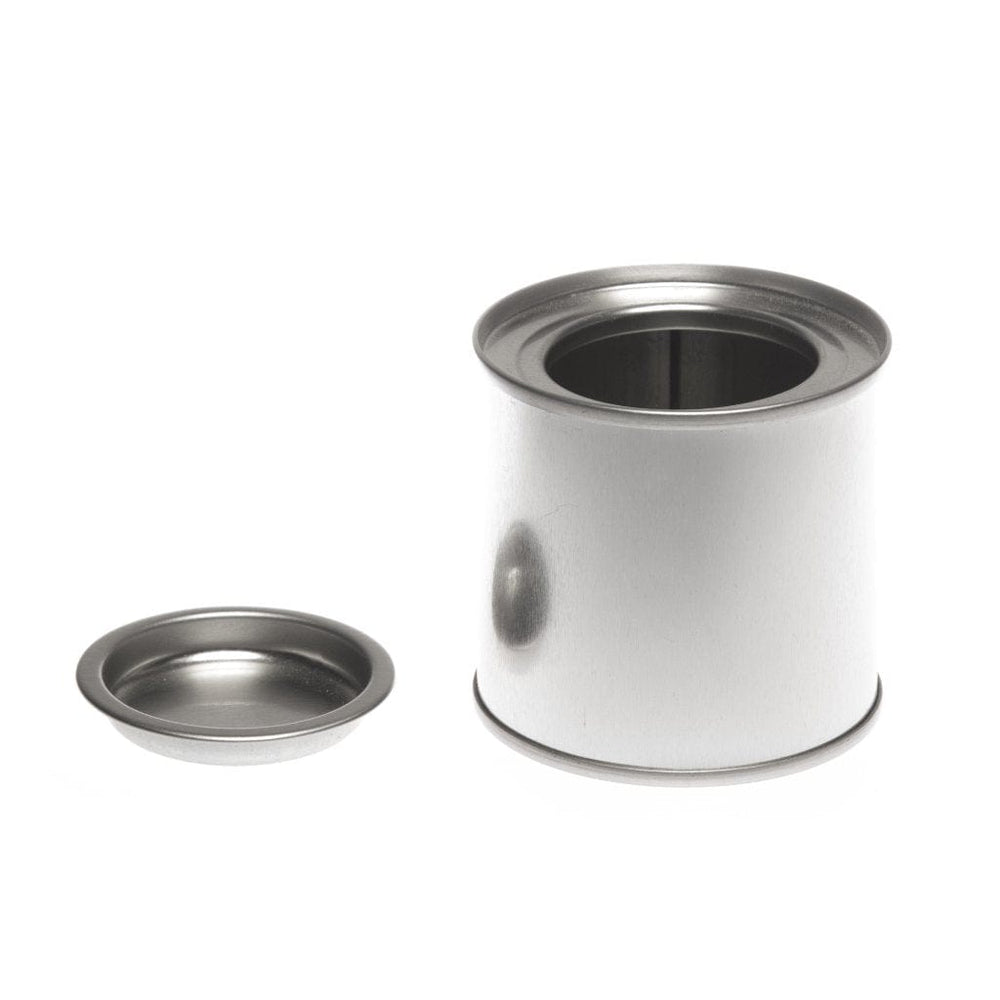Rond zilver verfpotblik, foto 3