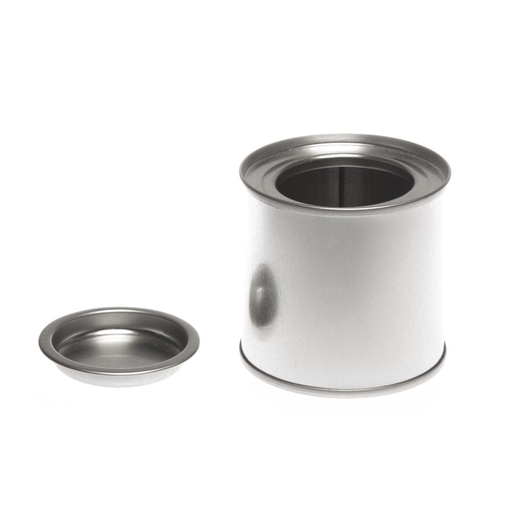 Rond zilver verfpotblik, foto 3