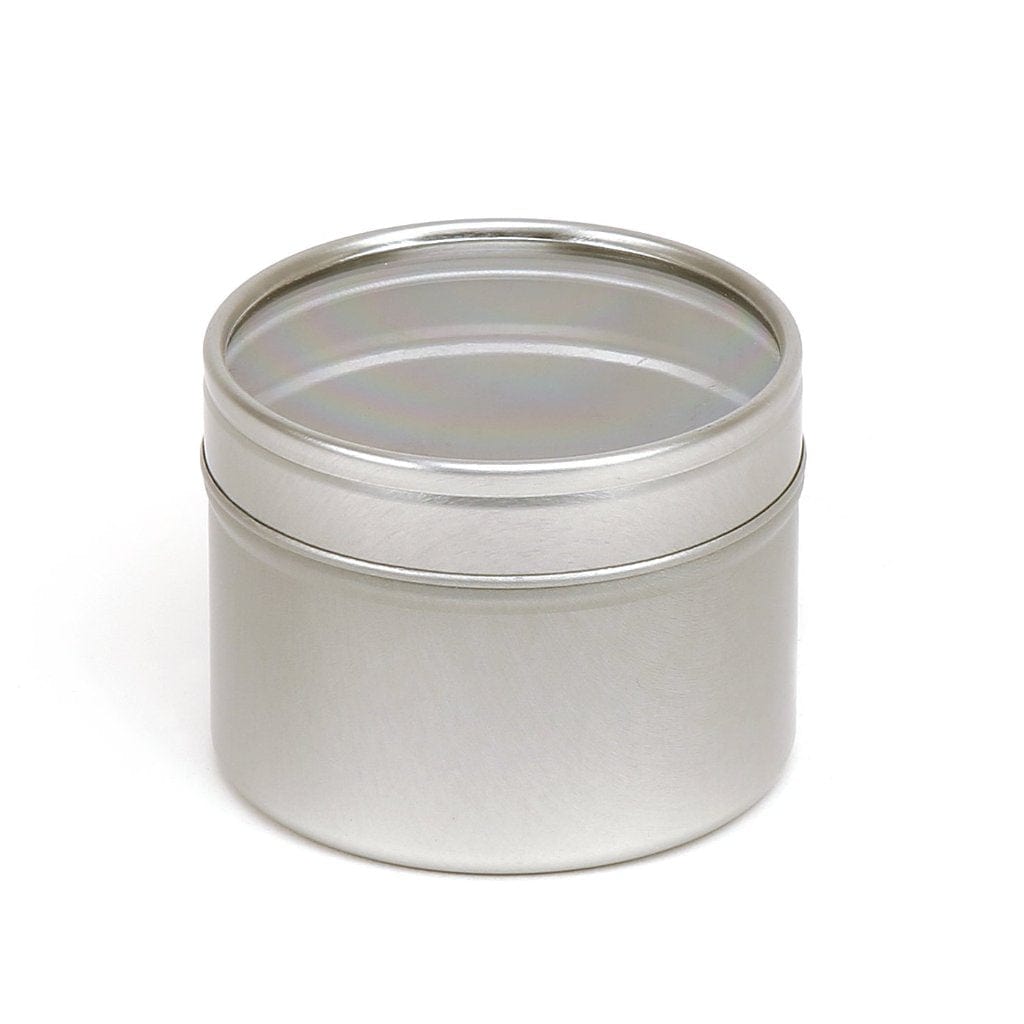 Rond zilver blik met vensterdeksel, foto 2