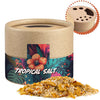 Tropiksalz, ca. 50g, Kraftpapierstreuer Mini bedrukken – promotionele snack