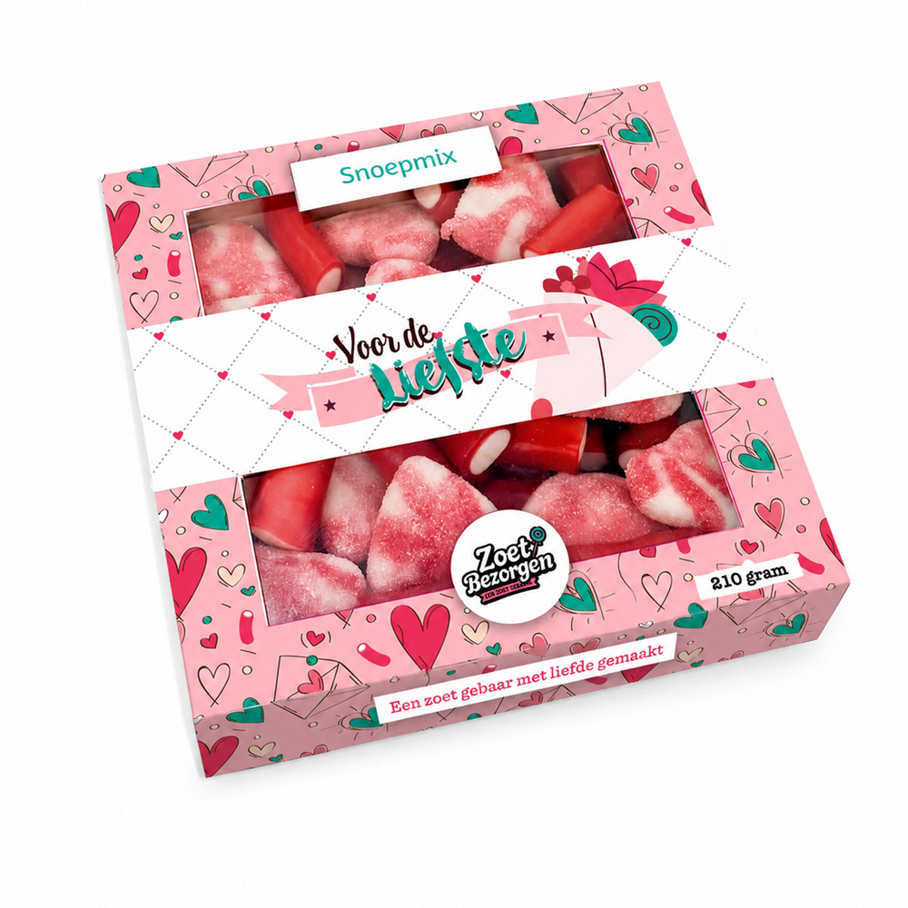 Snoeppakket "Voor de liefste" met mix snoep (210 gram)