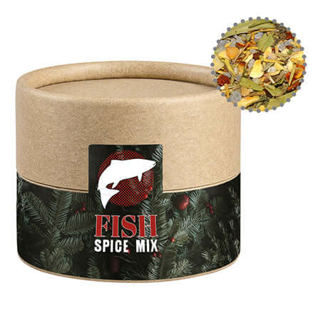 Kerstkruidenmix Vis (30g) in Bruin Kraft Kokertje Bedrukken
