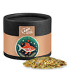 Weihnachts Gewürzmischung Fisch, ca. 30g, Kraftpapierdose mini schwarz bedrukken – promotionele snack