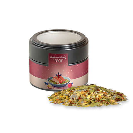 Kerstkruidenmix Vis (55g) in Zwart Vensterblik Bedrukken
