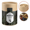 Weihnachts Gewürzmischung Wild, ca. 60g, Kraftpapierstreuer Midi bedrukken – ca. 60g kruidenmix in kraftpapier strooibus