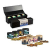 Verschiedene Weihnachts Gewürzmischungen, ca. 80-160g, Geschenk-Set Premium schwarz mit Magnetverschluss und 4 Kraftpapierdosen Mini bedrukken – promotionele snack
