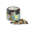 Wintertage Tee, ca. 35g, Metalldose mini mit Sichtfenster schwarz bedrukken – ca. 35g zwarte mini theeblik met kijkvenster en losse thee