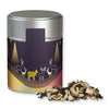 Wintertage Tee, ca. 70g, Metalldose Midi silber bedrukken – ca. 70g met winterdesign en losse thee, ideaal als relatiegeschenk