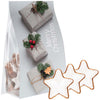 Zimtsterne, 100g, Express Blockbodenbeutel mit Werbereiter bedrukken – 100g met kerststerkoekjes in zak, cadeauverpakking en Merry Christmas kaart