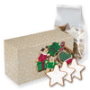 Zimtsterne, ca. 130g, Faltschachtel bedrukken – ca. 130g in bedrukte vouwdoos met sterkoekjes, perfect als kerst giveaway of relatiegeschenk