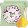 Zitrone und Orangen bonbons, ca. 17g, Express Midi-zakje mit Werbereiter bedrukken – ca. 17g Thank You zakje met citrusbonbons