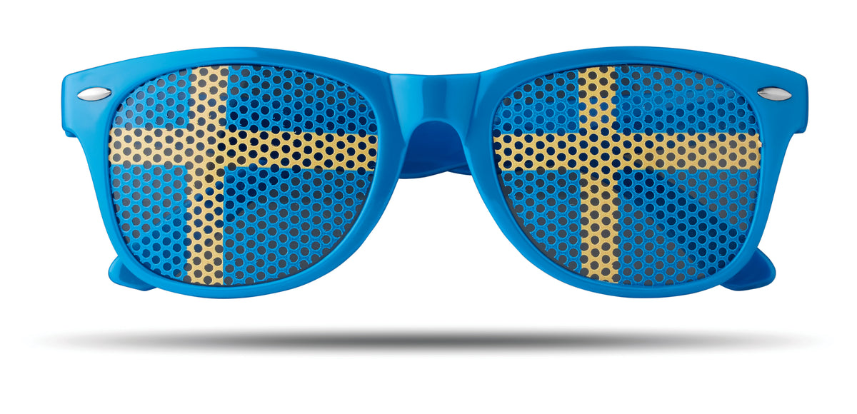 Zonnebril met vlag Flag Fun in blauw