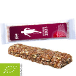 Bio Müsliriegel Multikorn-Himbeere, 30g, Express Flowpack mit Etikett bedrukken – promotionele snack