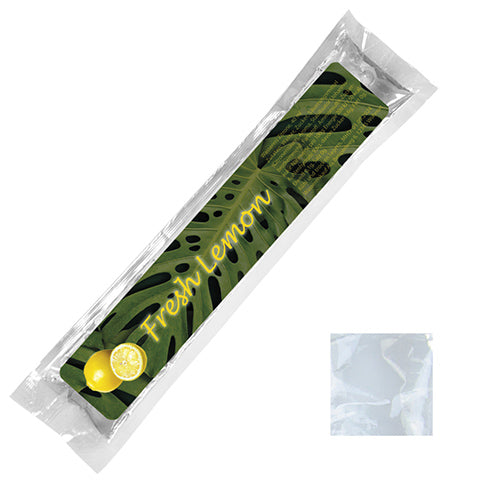 Wassereis Zitrone (weiß), 40 ml, Express Schlauchtüte mit Etikett bedrukken – promotionele snack